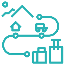 Déplacements dans un rayon de 100 km